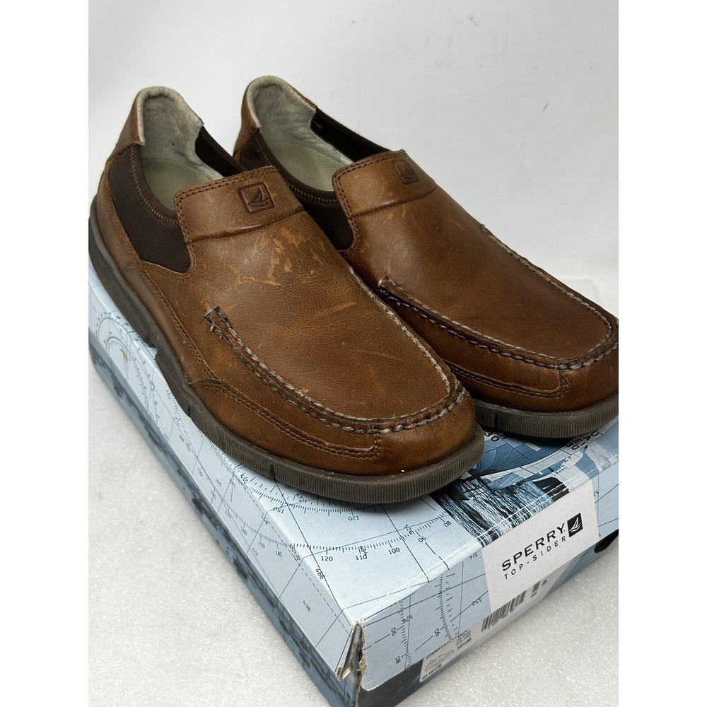 SPERRY Top-Sider Charter Slip On Shoes Tan Men's 10.5
